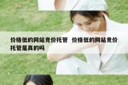 价格低的网站竞价托管  价格低的网站竞价托管是真的吗