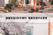 拓客引流100个技巧  拓客引流什么意思