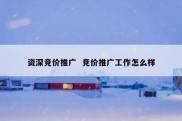 资深竞价推广  竞价推广工作怎么样