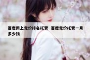 百度网上竞价排名托管  百度竞价托管一月多少钱