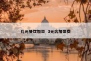 几元餐饮加盟  3元店加盟费