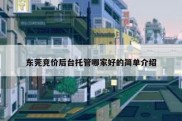 东莞竞价后台托管哪家好的简单介绍