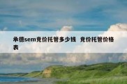 承德sem竞价托管多少钱  竞价托管价格表