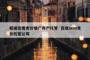 昭通百度竞价推广开户托管  百度sem竞价托管公司