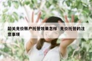 韶关竞价账户托管效果怎样  竞价托管的注意事项