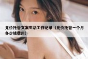 竞价托管文案生活工作记录（竞价托管一个月多少钱费用）