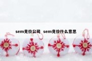 sem竞价公司  sem竞价什么意思