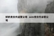 好的竞价代运营公司  sem竞价代运营公司