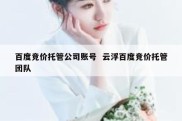 百度竞价托管公司账号  云浮百度竞价托管团队