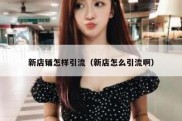 新店铺怎样引流（新店怎么引流啊）