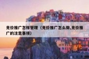 竞价推广怎样管理（竞价推广怎么做,竞价推广的注意事项）