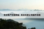 竞价账户托管网站  竞价托管公司操作流程