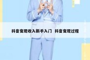 抖音变现收入新手入门  抖音变现过程