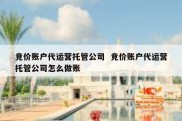 竞价账户代运营托管公司  竞价账户代运营托管公司怎么做账