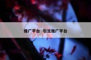 推广平台  引流推广平台