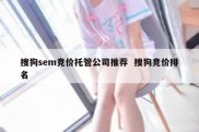 搜狗sem竞价托管公司推荐  搜狗竞价排名
