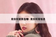 竞价托管页在哪  竞价托管信息