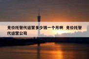 竞价托管代运营多少钱一个月啊  竞价托管代运营公司