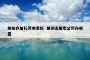兰州竞价托管哪家好  兰州市拍卖公司在哪里