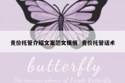 竞价托管介绍文案范文模板  竞价托管话术