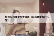 北京sem竞价托管培训（sem竞价账户托管）