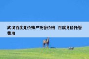 武汉百度竞价账户托管价格  百度竞价托管费用