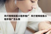 风行视频挂载小程序推广  风行视频挂载小程序推广怎么做