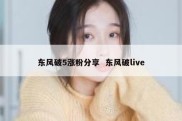 东风破5涨粉分享  东风破live