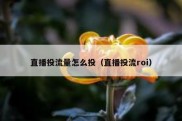直播投流量怎么投（直播投流roi）