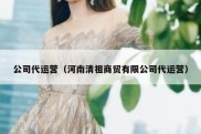 公司代运营（河南清祖商贸有限公司代运营）