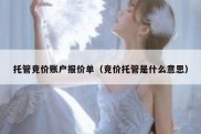 托管竞价账户报价单（竞价托管是什么意思）