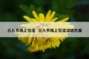 三八节线上引流  三八节线上引流活动方案