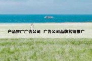 产品推广广告公司  广告公司品牌营销推广