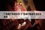 广告推广精准引流  广告推广精准引流什么意思