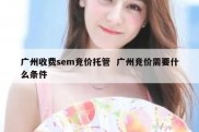 广州收费sem竞价托管  广州竞价需要什么条件