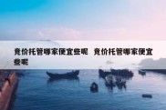 竞价托管哪家便宜些呢  竞价托管哪家便宜些呢