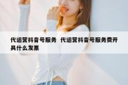 代运营抖音号服务  代运营抖音号服务费开具什么发票