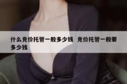 什么竞价托管一般多少钱  竞价托管一般要多少钱