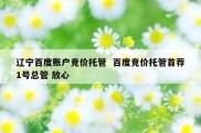 辽宁百度账户竞价托管  百度竞价托管首荐1号总管 放心