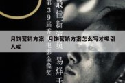 月饼营销方案  月饼营销方案怎么写才吸引人呢