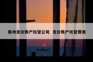 泰州竞价账户托管公司  竞价账户托管费用