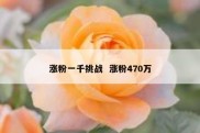 涨粉一千挑战  涨粉470万