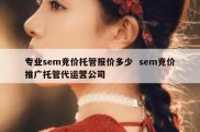专业sem竞价托管报价多少  sem竞价推广托管代运营公司