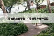 广告的投放有哪些  广告投放分几种类型