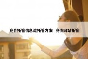 竞价托管信息流托管方案  竞价网站托管