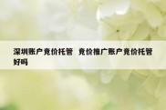 深圳账户竞价托管  竞价推广账户竞价托管好吗
