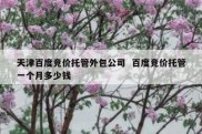 天津百度竞价托管外包公司  百度竞价托管一个月多少钱