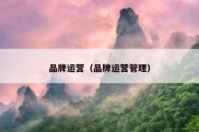 品牌运营（品牌运营管理）