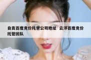 自贡百度竞价托管公司地址  云浮百度竞价托管团队