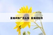 直播间推广怎么投  直播间投放